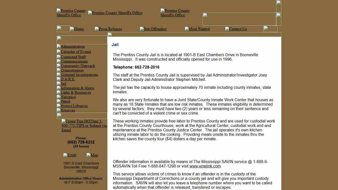 Jail - Prentiss County Sheriff MS